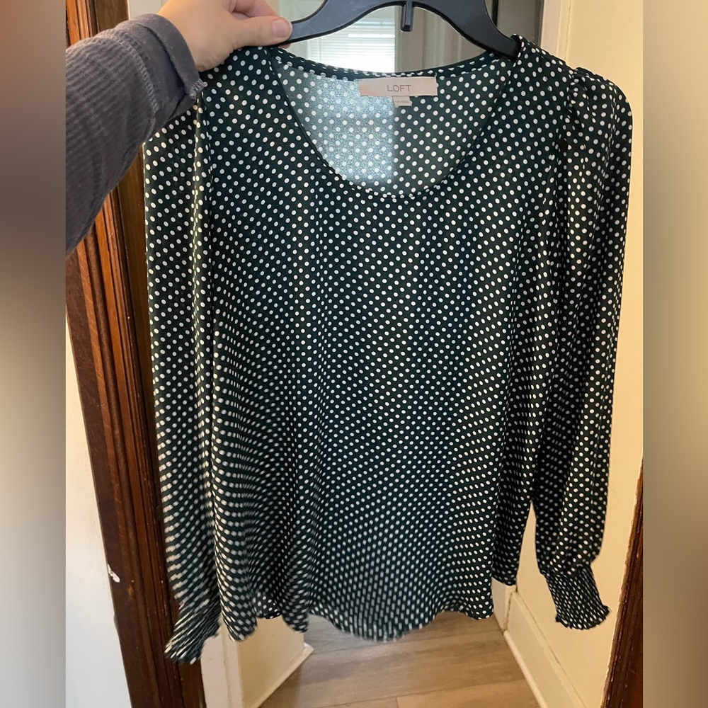 NWOT polka dot blouse LOFT